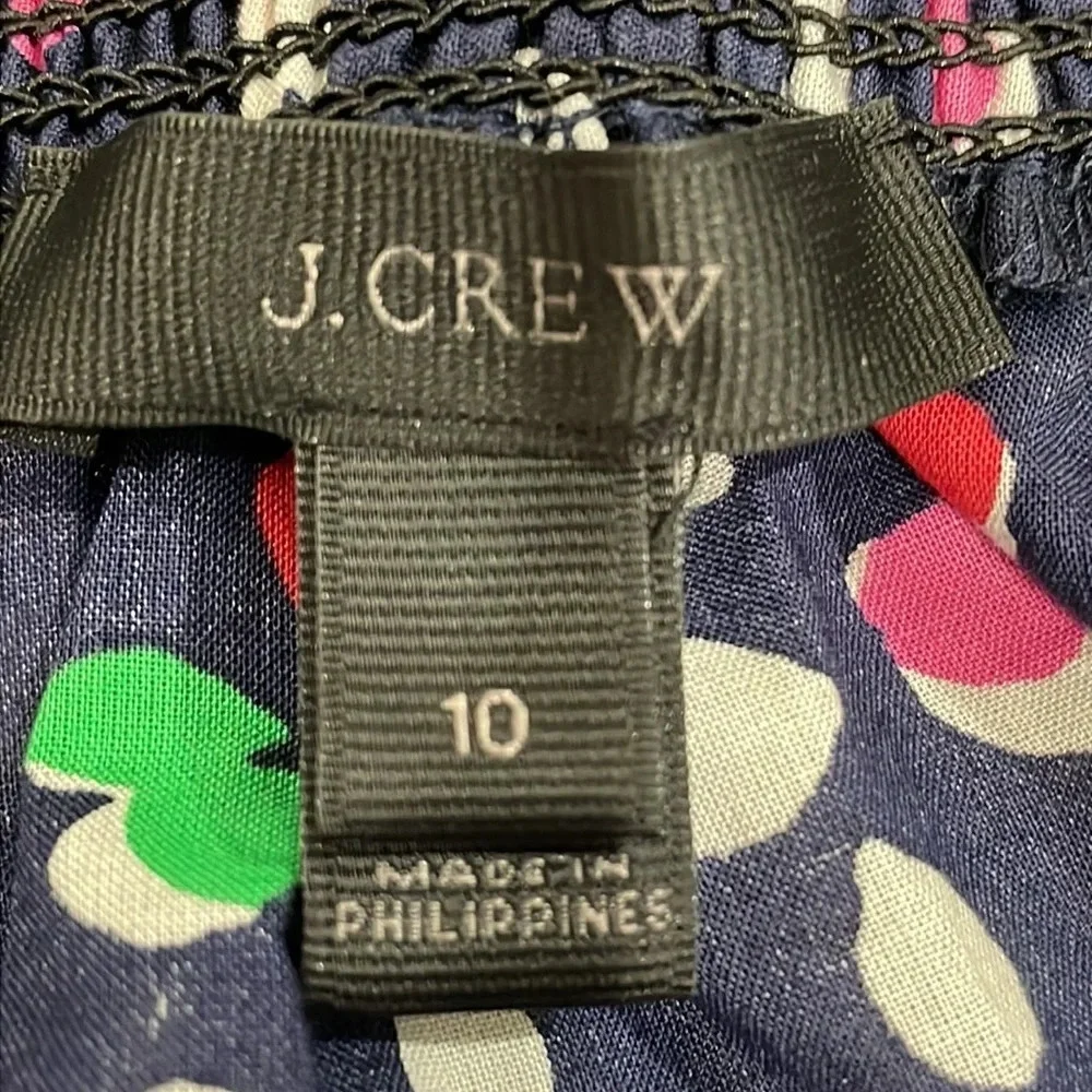 NWOT J. Crew Ratti Happy Cat Print Off The Shoulder Top 10